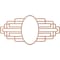 Ekena Millwork Elizabeth Wood Fretwork Prcd Ceiling Medallion, Cherry, 28"W x 14"H x 7 3/4"IW x 13 1/4"IH x 3/8"T CMWP28X14X0375EBCH - alternate 4